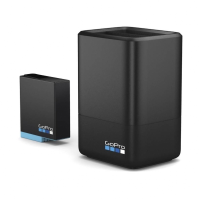 Carregador de Bateria Gopro AJDBD-001 Dual + Bateria - Preto