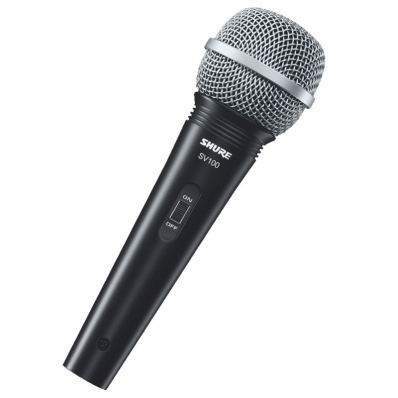 Microfone Multiuso Shure SV100 com Fio Preto/Prata