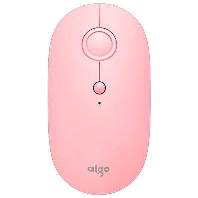 Mouse Aigo M300 1600DPI Sem Fio - Rosa