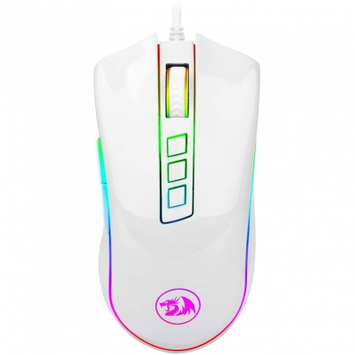 Mouse Gamer Redragon Cobra - RGB com Fio M711W - Branco