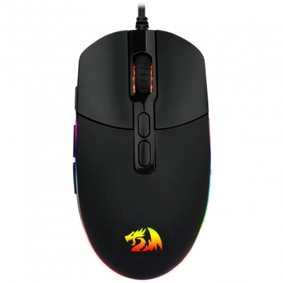 Mouse Gamer Redragon Invader M719-RGB com Fio Preto