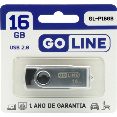 Pendrive Goline 16GB 2.0 GL-P16GB Preto