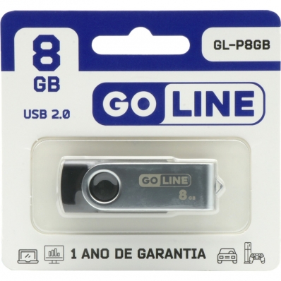 Pendrive Goline 8GB 2.0 GL-P8GB Preto