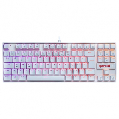 Teclado Gamer Redragon Kumara K552W-RGB Branco (Portugues com Fio)