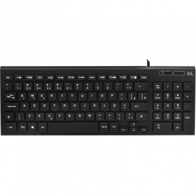 Teclado Mtek KB-8501C com Cabo - Preto (Portugues)