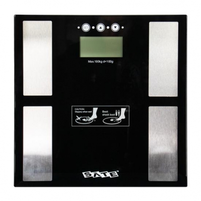 Balanca Digital Satellite A-WS007 - com Bioimpedancia - Ate 180KG - Preto