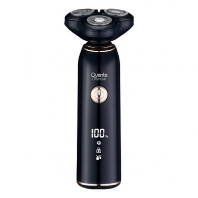 Barbeador Eletrico Quanta Clear Cut QTBER10 - 2 Em 1 - Recarregavel - Preto