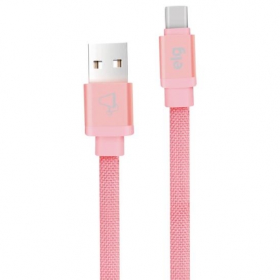 Cabo Elg CNVC10PK - USB/Tipo C - 1 Metro - Canvas Reforcado - Rosa
