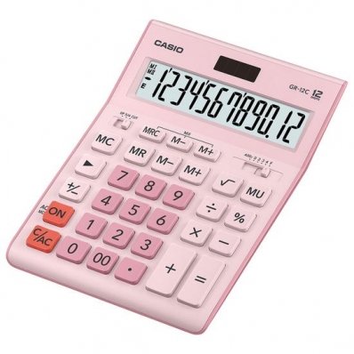Calculadora Casio GR-12C PK - 12 Digitos - Rosa