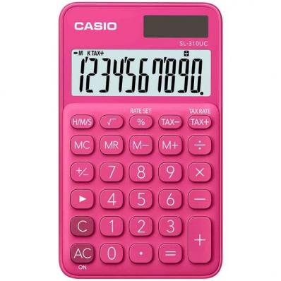 Calculadora Casio SL-310UC-RD-N-DC - 10 Digitos - Rosa