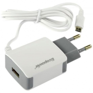 Carregador Ecopower EP-7056 - Micro USB - Branco