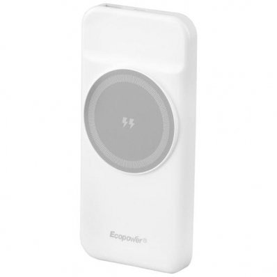 Carregador Portatil Ecopower EP-C828 - 12000MAH - USB/USB-C/Cabo Tipo-C - Wireless - Branco