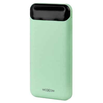 Carregador Portatil Moxom MX-PB41 - 10000MAH - USB/Microusb/Tipo-C - Verde