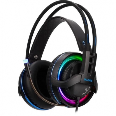 Headset Gamer Sades Diablo SA-916 - Preto/Azul