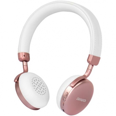 Fone de Ouvido Aiwa AW4 Turbo - Branco e Rose