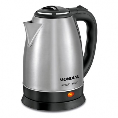 Jarra Eletrica Mondial CE-06 Pratic Inox - 2L - 1200W - 220V - Prata
