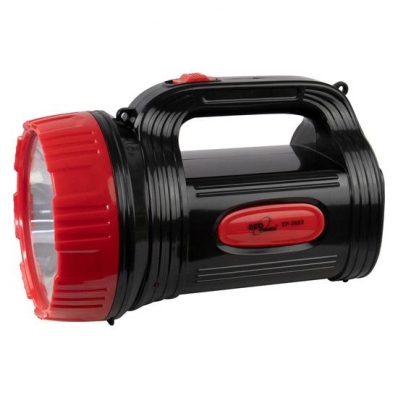 Lanterna Ecopower EP-2603 - 2W - Recarregavel - 2000MAH - Preto e Vermelho