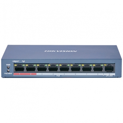 Hub Switch Hikvision DS-3E0109P-e/M Poe 8 Portas