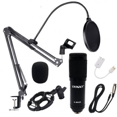 Microfone Satellite A-MK05 - para Streamer/Youtuber - 3.5MM - Preto