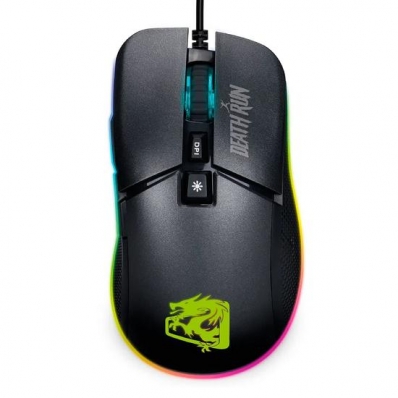 Mouse Gamer Elg MGDR Death Run - com Fio - 6400 Dpi - 7 Botoes - Preto