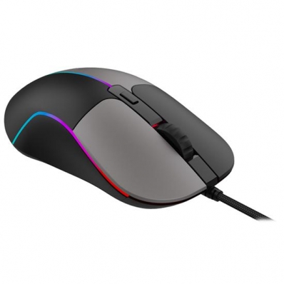 Mouse Gamer Satellite A-GM11 - com Fio - 7200 Dpi - 7 Botoes - Preto e Cinza
