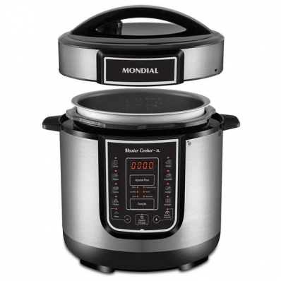 Panela de Pressao Eletrica Mondial Digital Master Cooker PE-40 - 700W - 3L - 220V - Preto