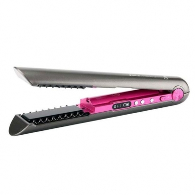 Prancha para Cabelo Quanta QTPPR10 - 210C - Recarregavel - Bivolt - Cinza e Rosa