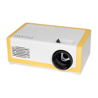 Projetor Tucano Mini TC-M1 - Full HD - HDMI/VGA/USB - Branco e Amarelo
