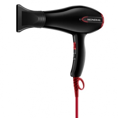 Secador de Cabelo Mondial Turbo Color Red SC-41 - 1900W - 110V - Preto