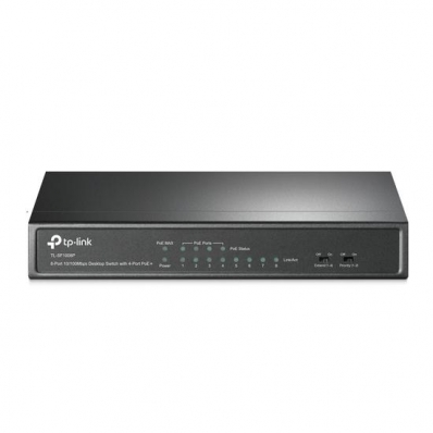 Switch TP-Link SF1008P - 8 Portas - 100MBPS - Preto