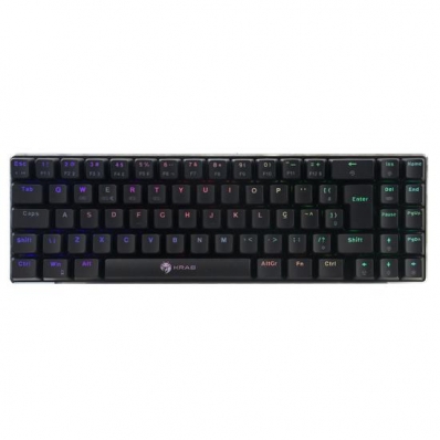 Teclado Mecanico Quanta Krab Inferno KBMGK50 - com e Sem Fio - Portugues - RGB - Preto