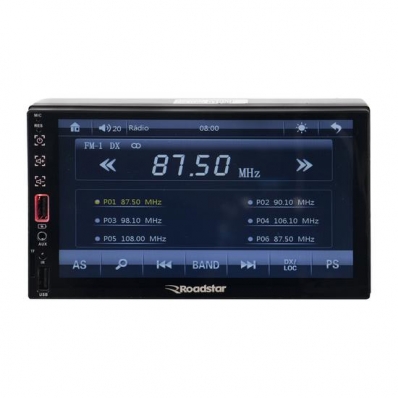 Toca Radio MP3 Roadstar RS-550MP5 - 50W - USB/SD/Aux - - FM - 7"