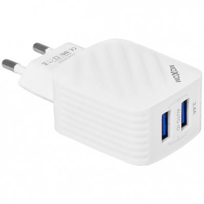 Adaptador de Tomada Moxom MX-HC95 2USB Bivolt - Branco