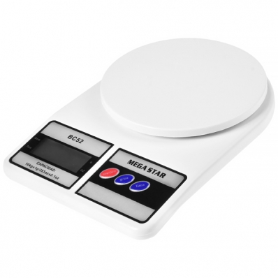 Balanca Digital para Cozinha Megastar BC52 para Ate 10 KG - Branca