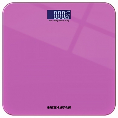 Balanca Digital para Peso Corporal Megastar CR3350 Ate 180 KG - Rosa