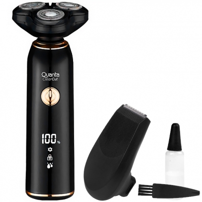 Barbeador Quanta Clear Cut QTBER10 Recarregavel - Preto/Dourado