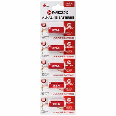 Bateria Alcalina 23A Mox MO-23A 12V 5 Unidades