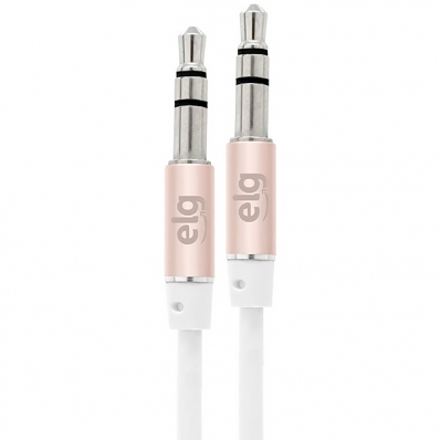 Cabo Auxiliar Elg ECAUX1 P2 X P2 de 1.25 Metros - Branco/Rosa
