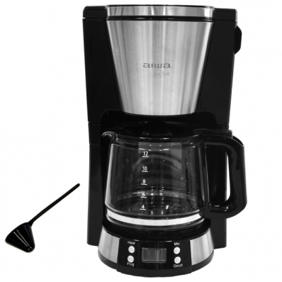Cafeteira Aiwa AW-CD9108 1.000 Watts 220 - 240 V ~ 50/60 HZ - Preta/Prata