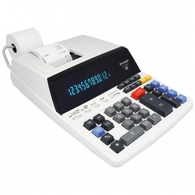 Calculadora com Impressora Sharp EL-1197P III com Suporte para Papel 120V ~ 60HZ - Branca