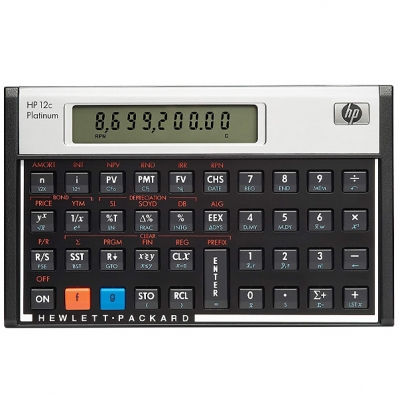 Calculadora Financeira HP 12C Platinum 10 Digitos com 130 Funcoes - Preta/Prata