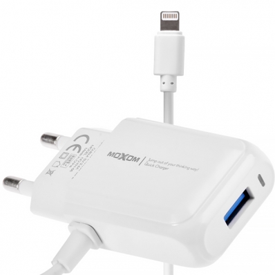 Carregador Lightning Moxom KH-66 USB - Branco