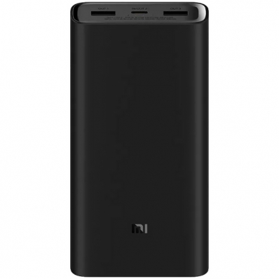 Carregador Portatil Xiaomi Mi 50W Power Bank 20000 PB2050SZM 20.000 Mah 3 Saidas USB e USB-C - Preto