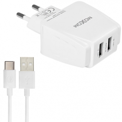 Carregador USB-C Moxom MX-HC03 2 USB - Branco