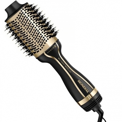 Escova Eletrica Mondial Black Gold Argan ES-15 com 1.300 Watts Bivolt - Preta/Dourada