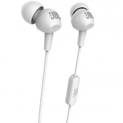 Fone de Ouvido JBL C100SI com Microfone e Cabo de 1.2 Metros - Branco