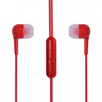 Fone de Ouvido Moxom MX-EP55 com Microfone e Cabo de 1.2 Metros - Vermelho