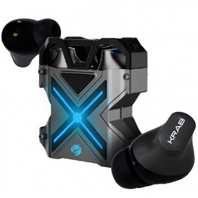 Fone de Ouvido Sem Fio Gaming Krab Armor KBTGE40 com e Microfone - Cinza/Preto