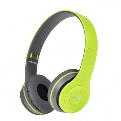 Fone de Ouvido Sem Fio Mox MO-F900 com - Cinza/Verde
