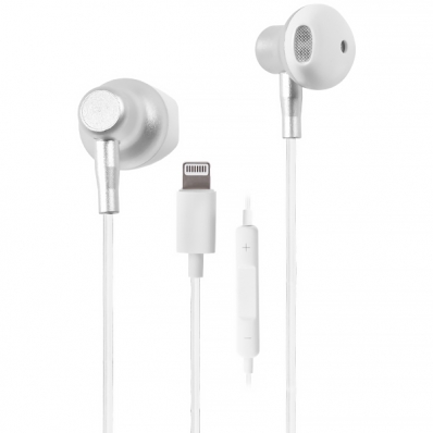 Fone de Ouvido Yookie XP210 com Microfone e Cabo de 1.2 Metros - Prata/Branco